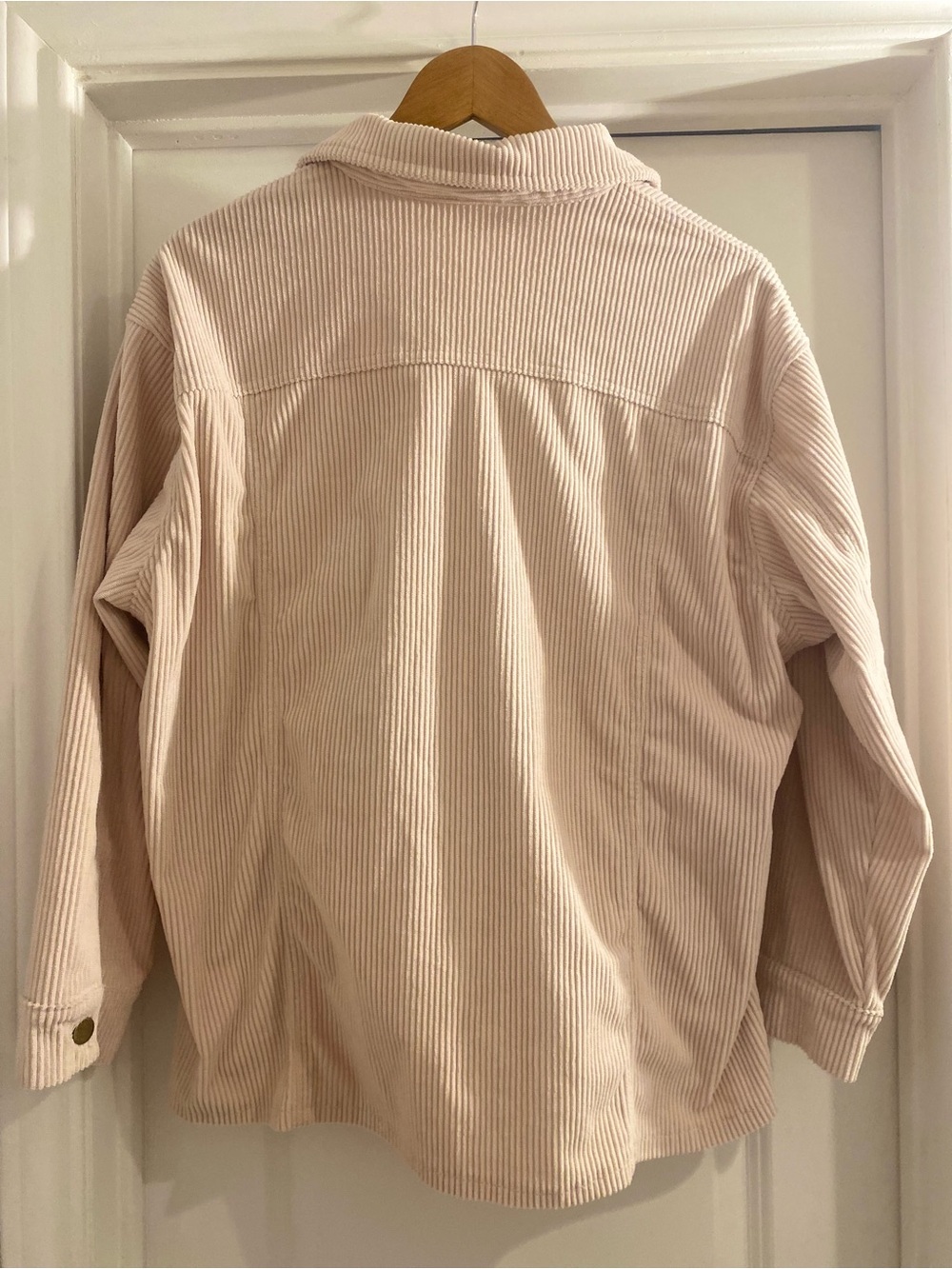 Sweet Generis Cream Ribbed Corduroy Shacket Jacket Size Small View 2
